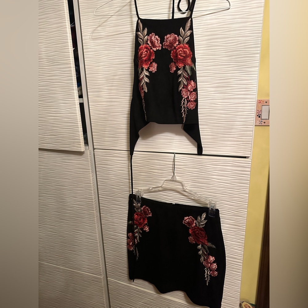 halter top + skirt matching set